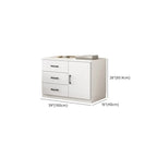 Armoire de rangement blanche minimaliste avec fermeture amortie et tiroirs