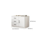 Armoire de rangement blanche minimaliste avec fermeture amortie et tiroirs