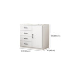 Armoire de rangement blanche minimaliste avec fermeture amortie et tiroirs