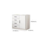 Armoire de rangement blanche minimaliste avec fermeture amortie et tiroirs