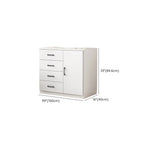 Armoire de rangement blanche minimaliste avec fermeture amortie et tiroirs