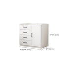Armoire de rangement blanche minimaliste avec fermeture amortie et tiroirs