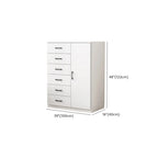 Armoire de rangement blanche minimaliste avec fermeture amortie et tiroirs