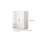 Armoire de rangement blanche minimaliste avec fermeture amortie et tiroirs