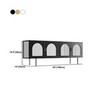 Meuble TV minimaliste en métal avec rangement et étagères pour usage domestique