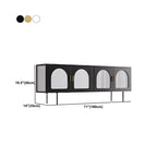 Meuble TV minimaliste en métal avec rangement et étagères pour usage domestique