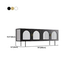 Meuble TV minimaliste en métal avec rangement et étagères pour usage domestique