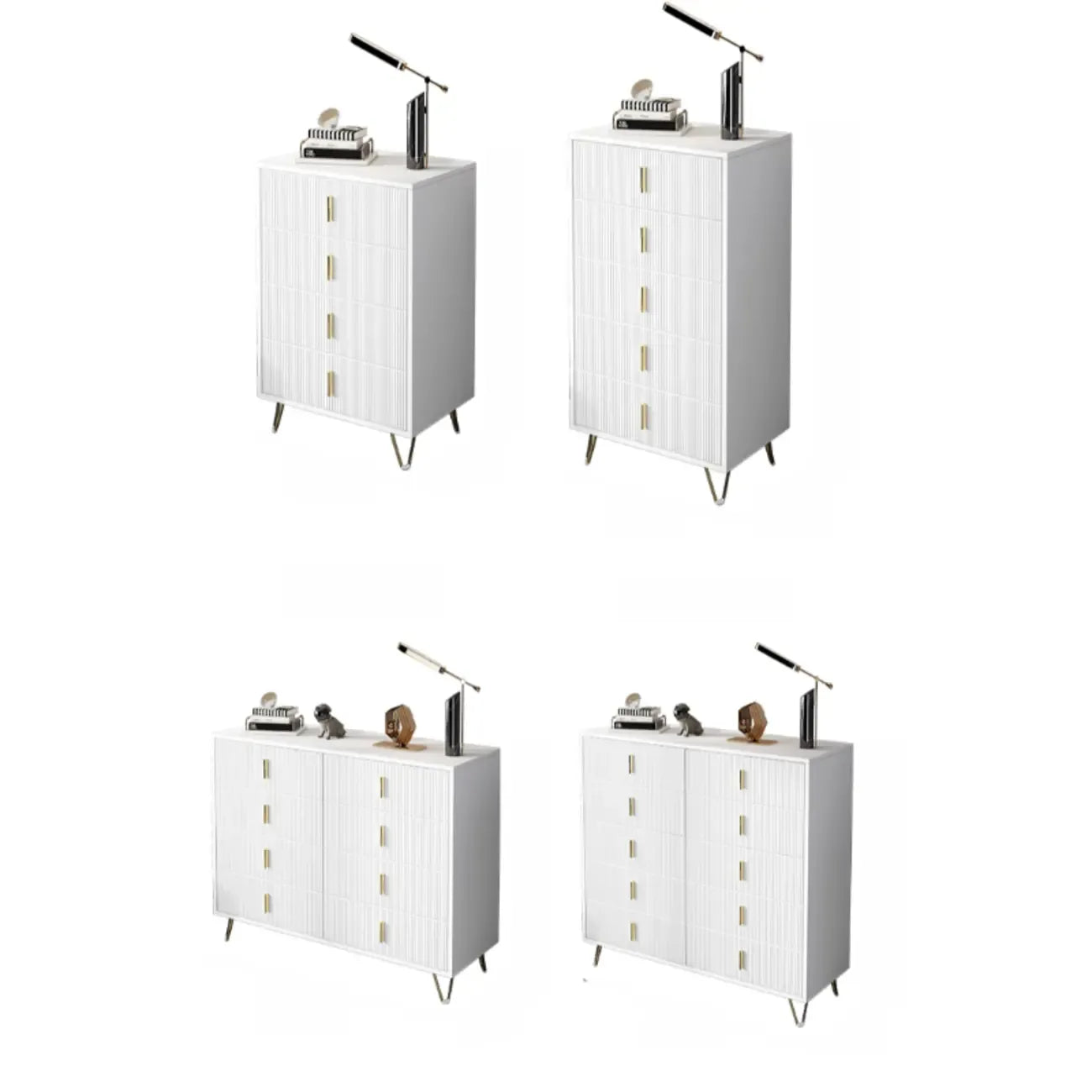 Mobile Contenitore in Legno a 4 Gambe con Ante e Cassetti per la Casa
