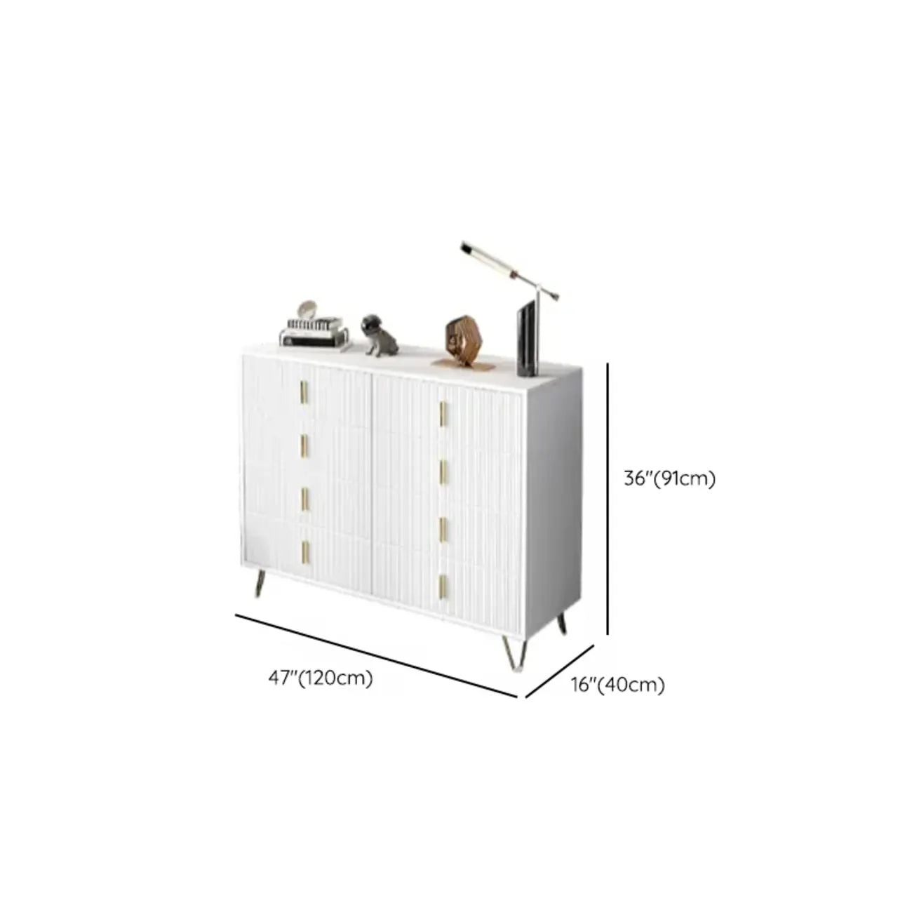 Mobile Contenitore in Legno a 4 Gambe con Ante e Cassetti per la Casa