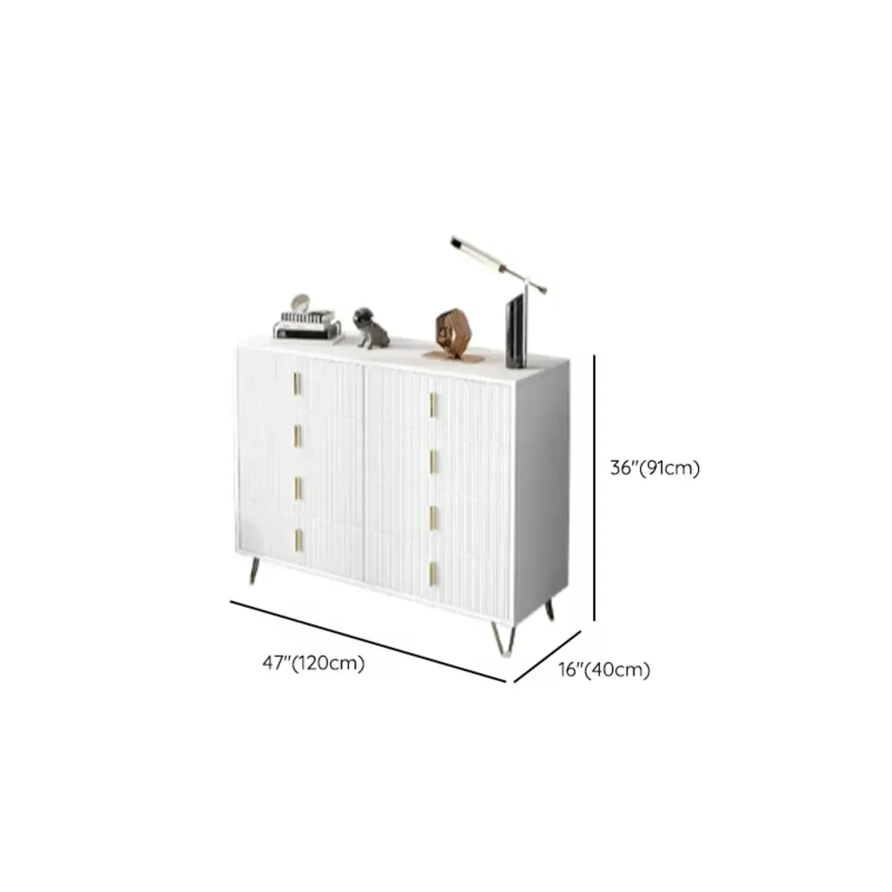 Mobile Contenitore in Legno a 4 Gambe con Ante e Cassetti per la Casa