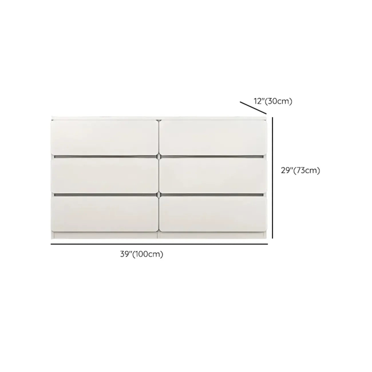 Commodes d'appoint rectangulaires artistiques avec design autoportant