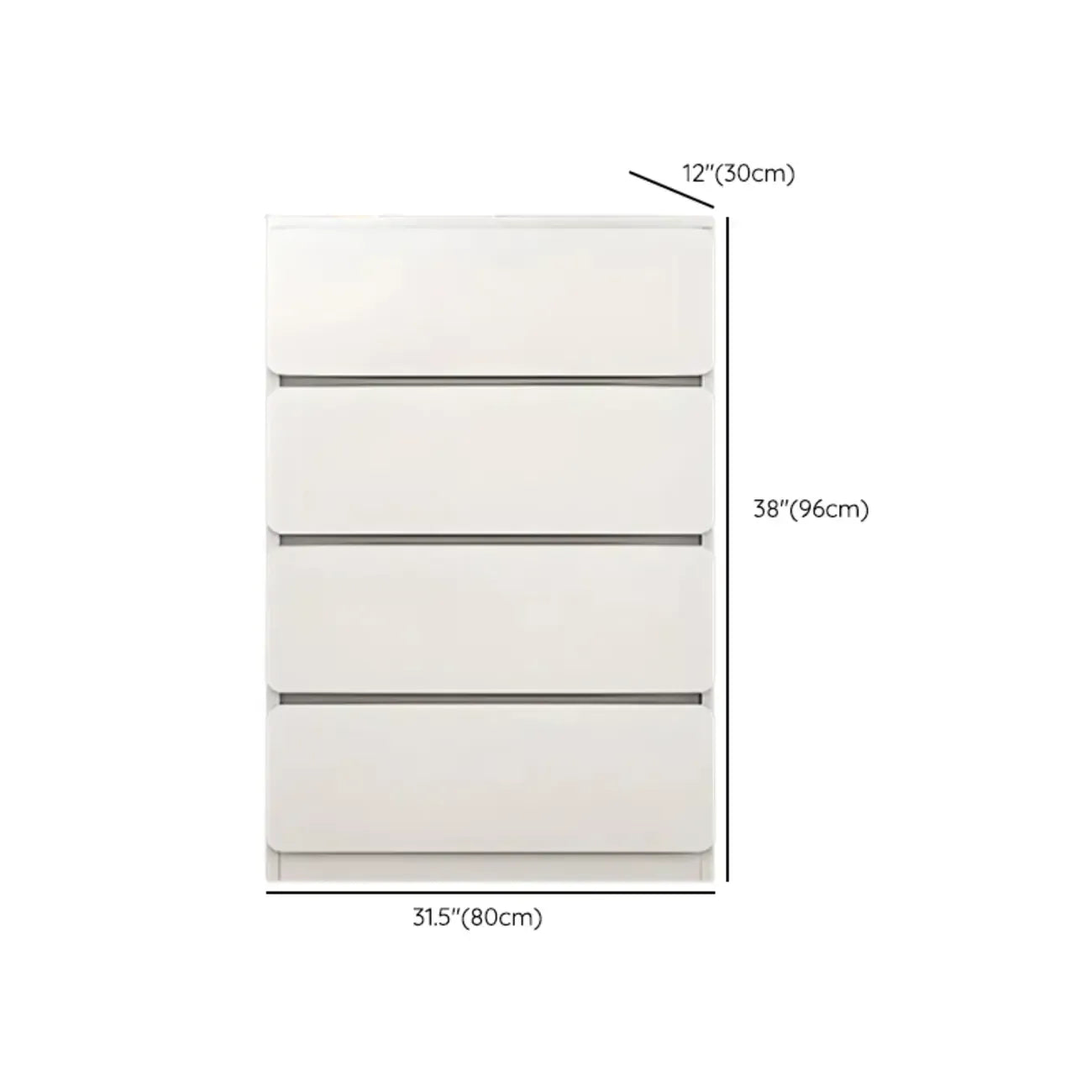 Commodes d'appoint rectangulaires artistiques avec design autoportant