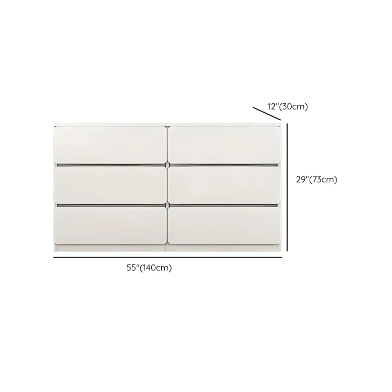 Commodes d'appoint rectangulaires artistiques avec design autoportant
