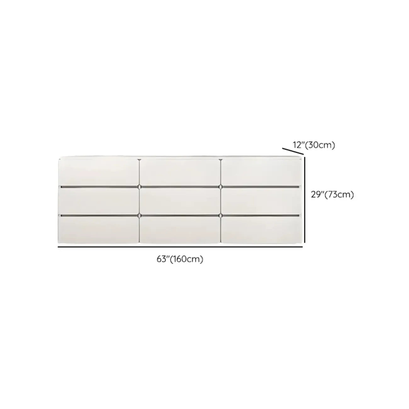 Commodes d'appoint rectangulaires artistiques avec design autoportant