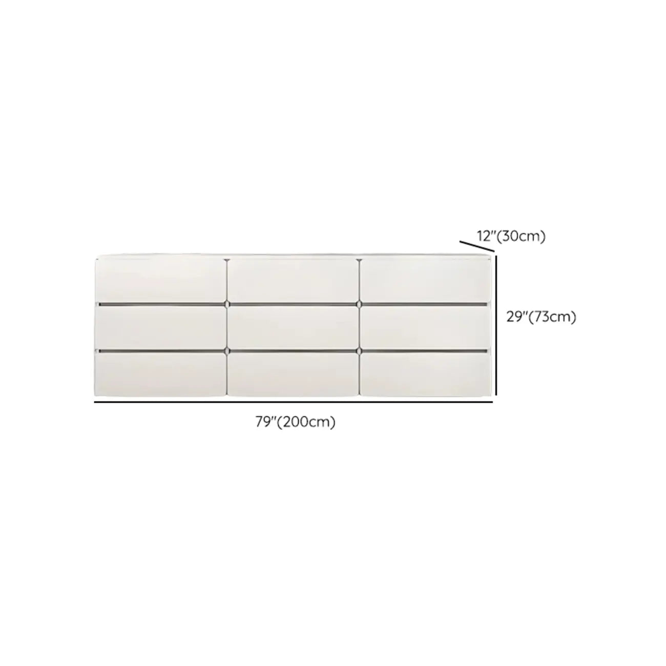 Commodes d'appoint rectangulaires artistiques avec design autoportant