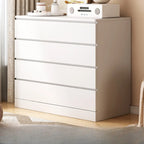 Armoire de rangement blanche autoportante avec tiroirs pour chambre à coucher