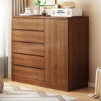 Armoire de rangement blanche autoportante avec tiroirs pour chambre à coucher