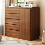 Armoire de rangement blanche autoportante avec tiroirs pour chambre à coucher
