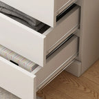 Armoire de rangement blanche autoportante avec tiroirs pour chambre à coucher