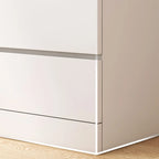 Armoire de rangement blanche autoportante avec tiroirs pour chambre à coucher