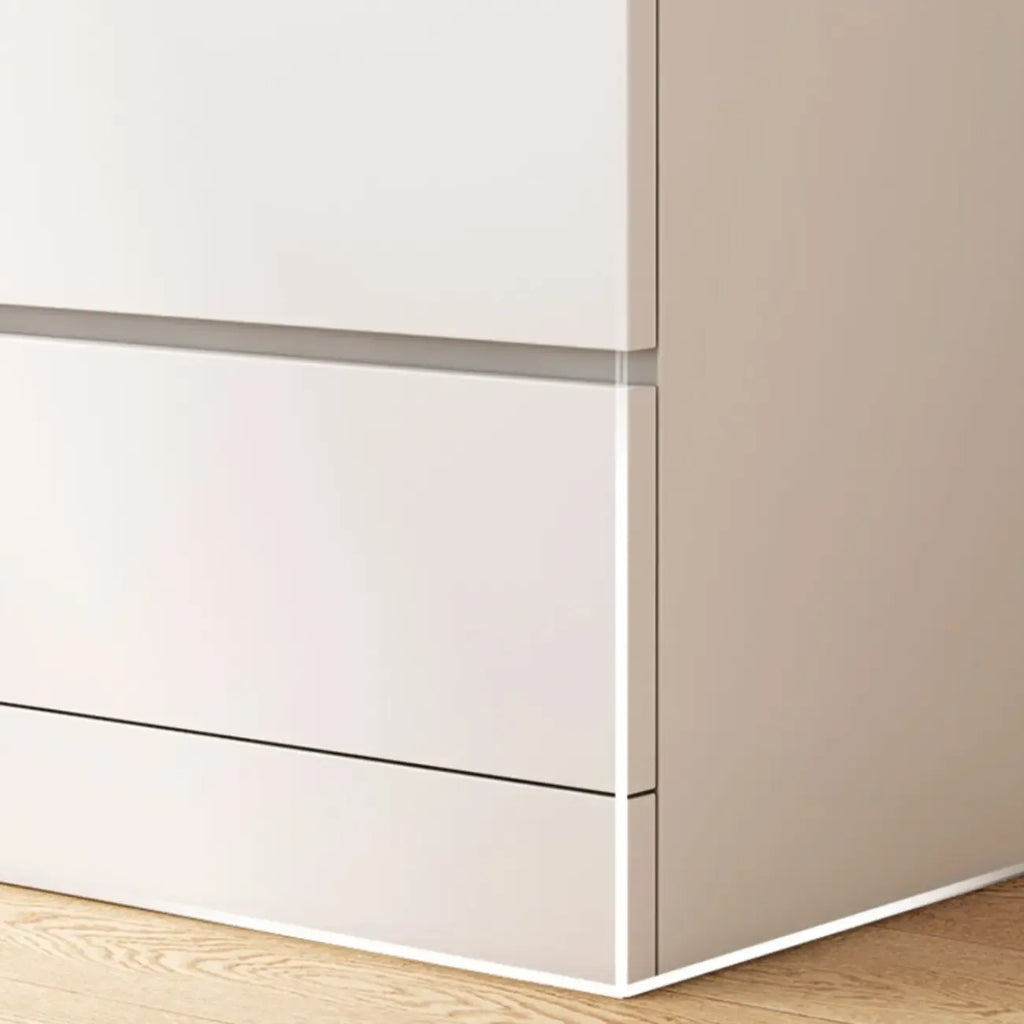 Armoire de rangement blanche autoportante avec tiroirs pour chambre à coucher