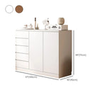 Armoire de rangement blanche autoportante avec tiroirs pour chambre à coucher