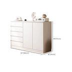Armoire de rangement blanche autoportante avec tiroirs pour chambre à coucher