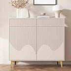 Meuble d'appoint kaki à la finition unique pour la décoration intérieure