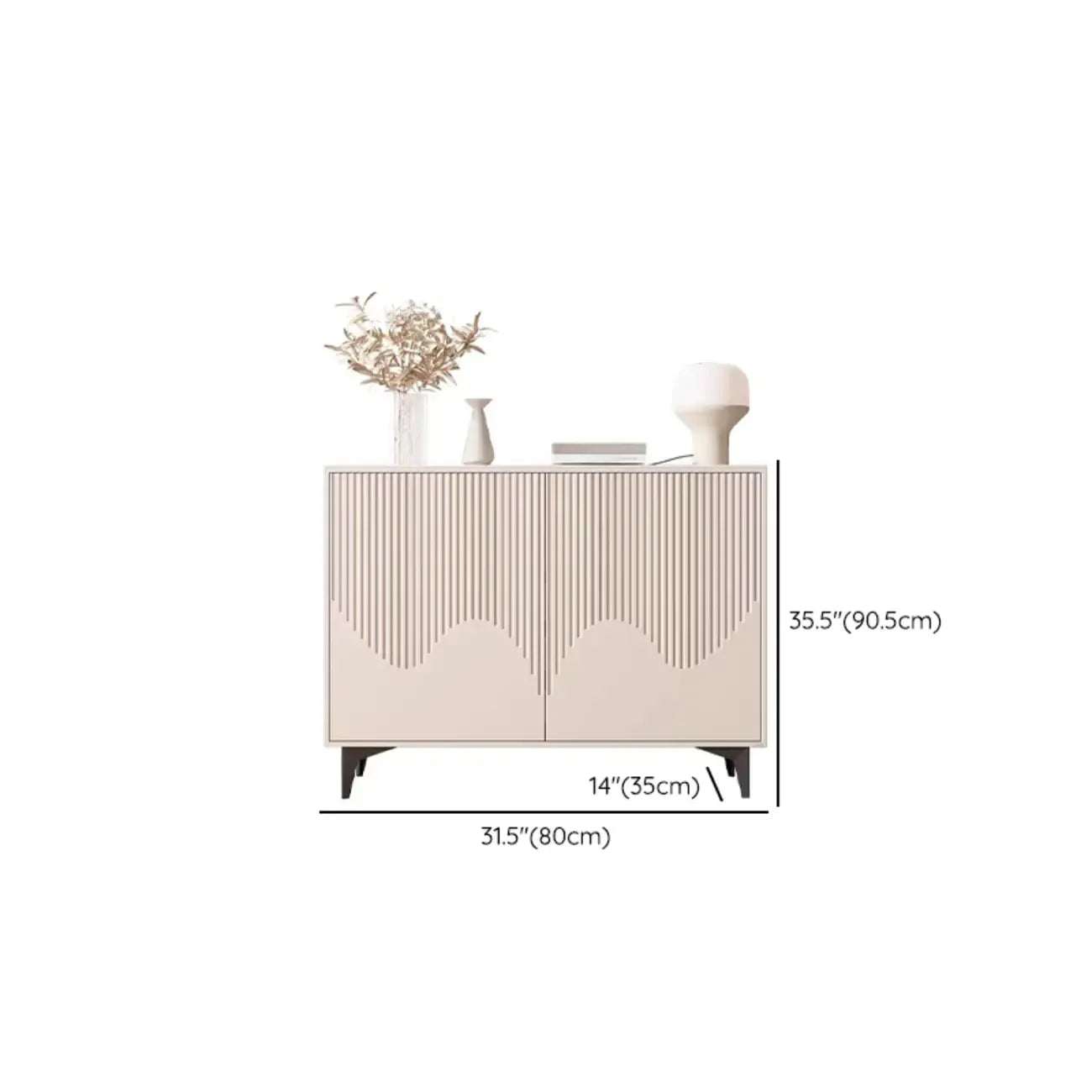 Meuble d'appoint kaki à la finition unique pour la décoration intérieure