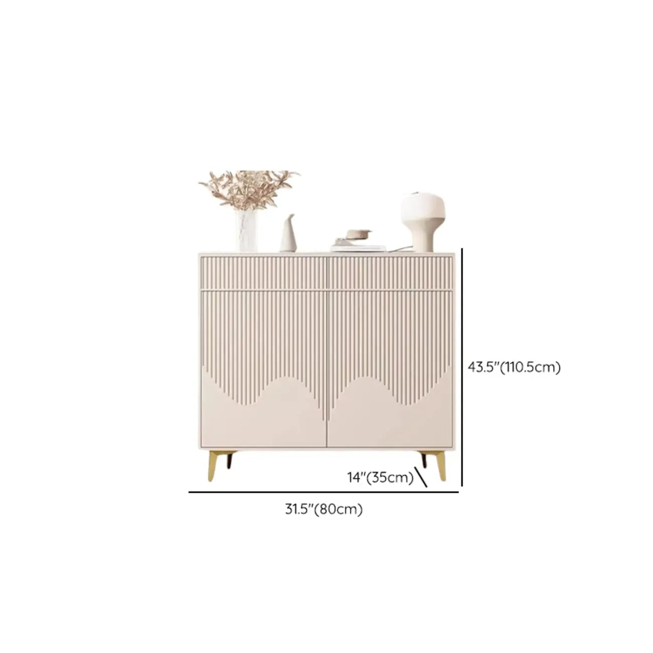 Meuble d'appoint kaki à la finition unique pour la décoration intérieure