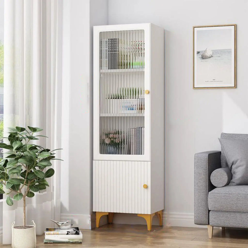 Vetrina rettangolare in legno con anta in vetro da 47"-71.5H