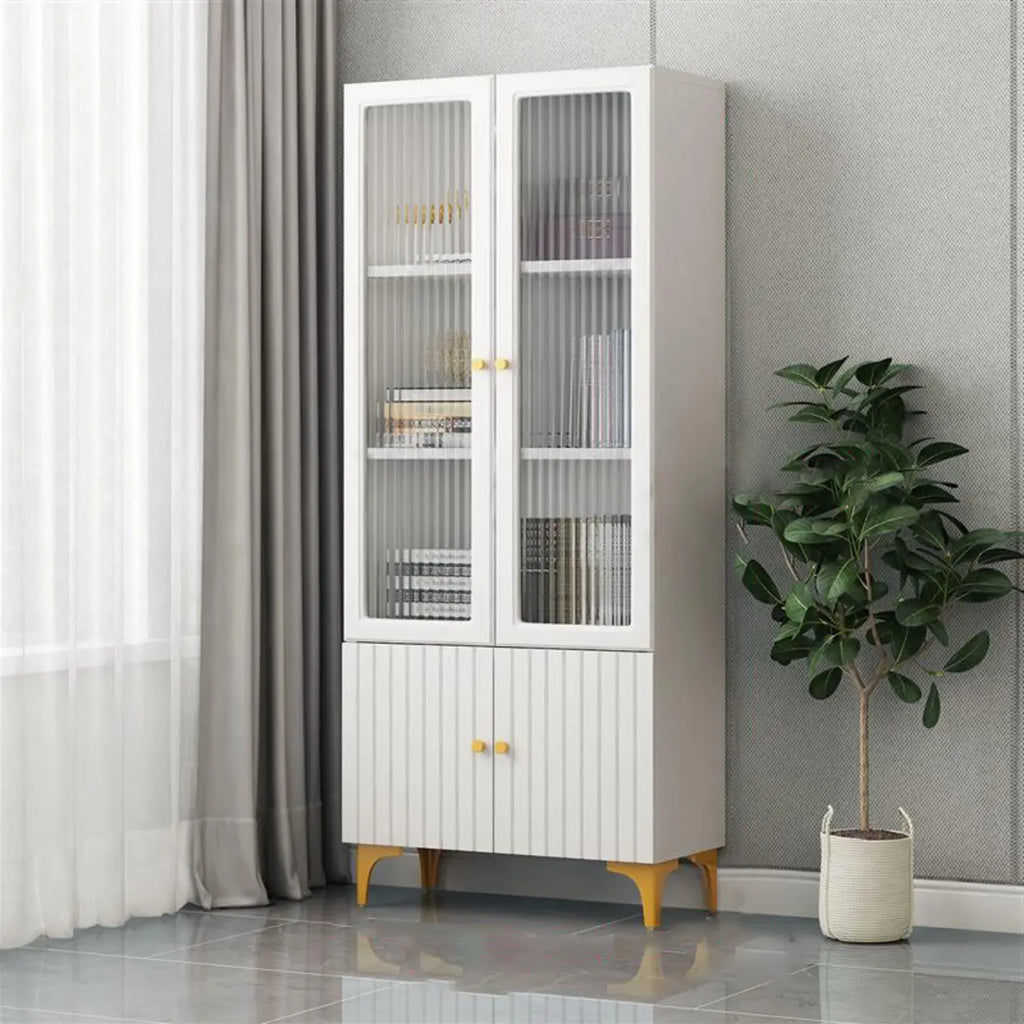 Vetrina rettangolare in legno con anta in vetro da 47"-71.5H