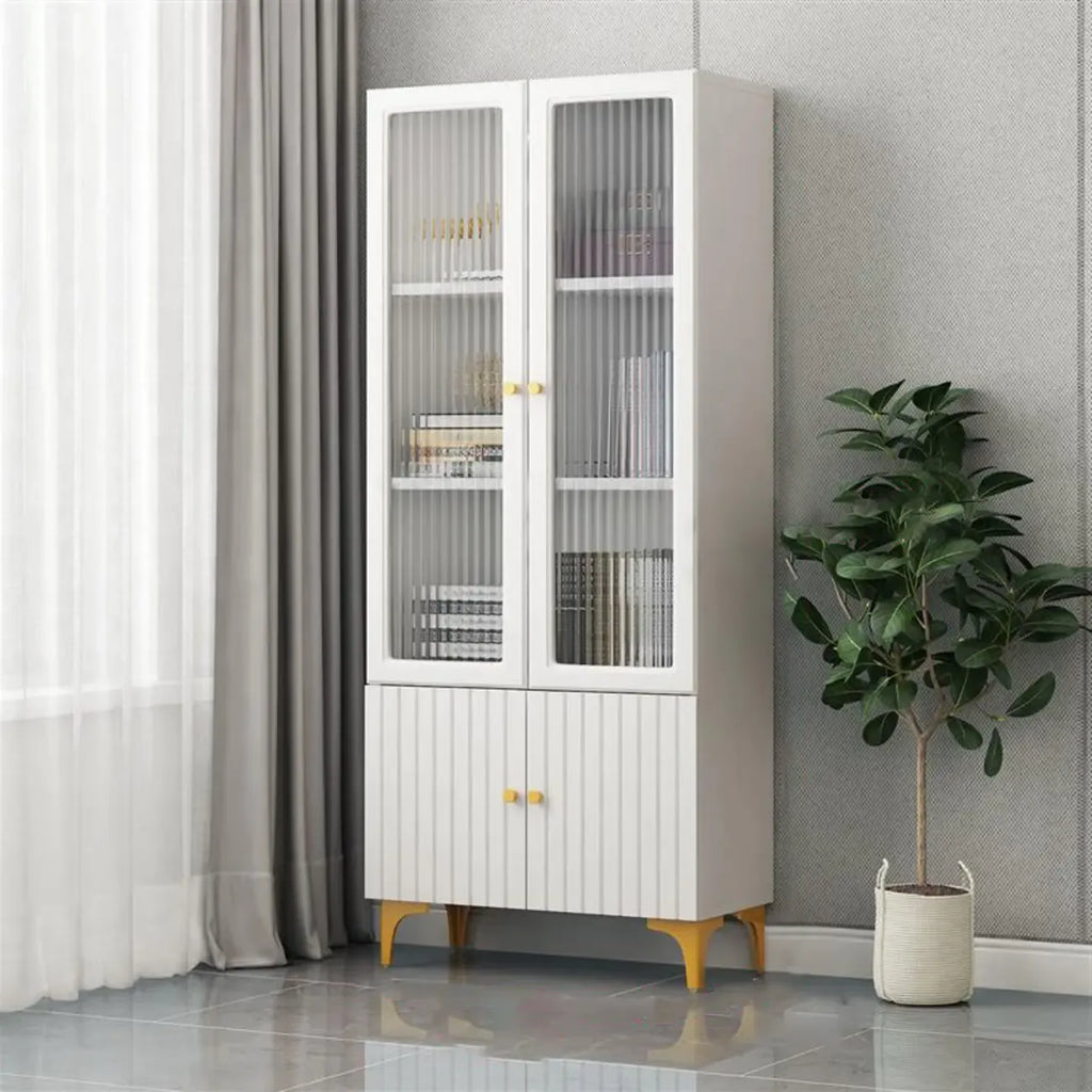 Vetrina rettangolare in legno con anta in vetro da 47"-71.5H