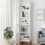 Vetrina rettangolare in legno con anta in vetro da 47"-71.5H
