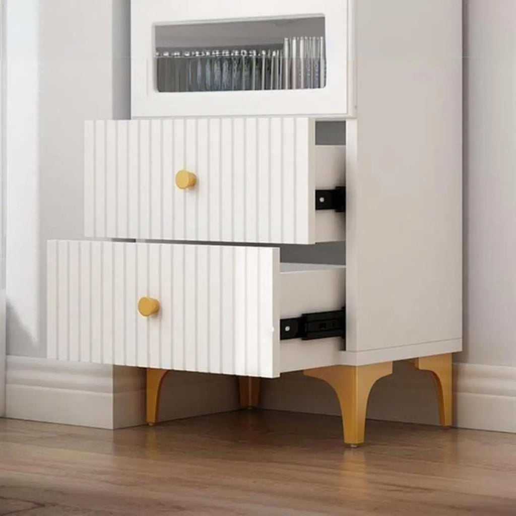 Vetrina rettangolare in legno con anta in vetro da 47"-71.5H