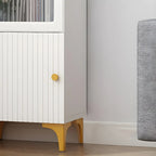 Vetrina rettangolare in legno con anta in vetro da 47"-71.5H