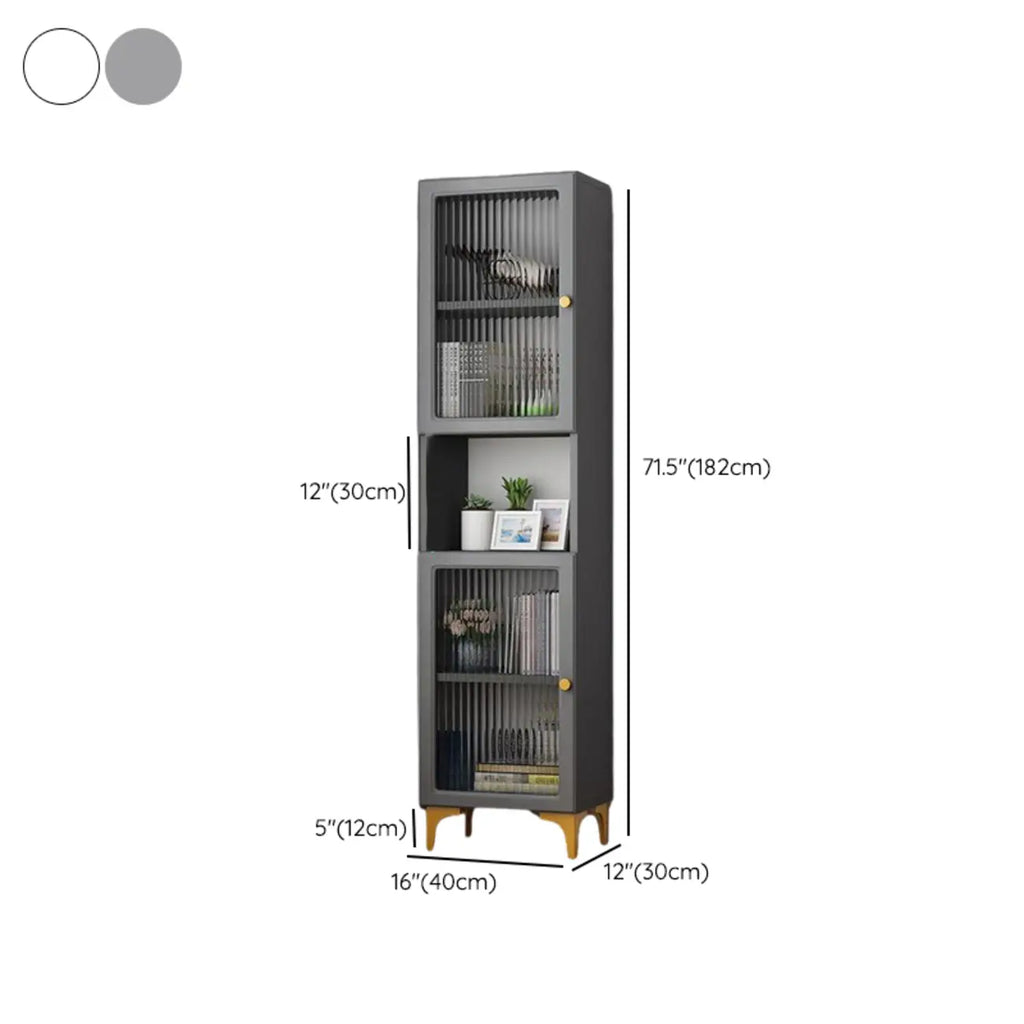 Vetrina rettangolare in legno con anta in vetro da 47"-71.5H