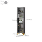 Vetrina rettangolare in legno con anta in vetro da 47"-71.5H