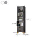 Vetrina rettangolare in legno con anta in vetro da 47"-71.5H