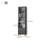 Vetrina rettangolare in legno con anta in vetro da 47"-71.5H