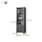 Vetrina rettangolare in legno con anta in vetro da 47"-71.5H