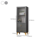 Vetrina rettangolare in legno con anta in vetro da 47"-71.5H