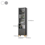 Vetrina rettangolare in legno con anta in vetro da 47"-71.5H