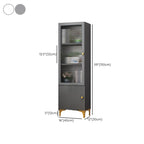 Vetrina rettangolare in legno con anta in vetro da 47"-71.5H