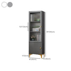 Vetrina rettangolare in legno con anta in vetro da 47"-71.5H