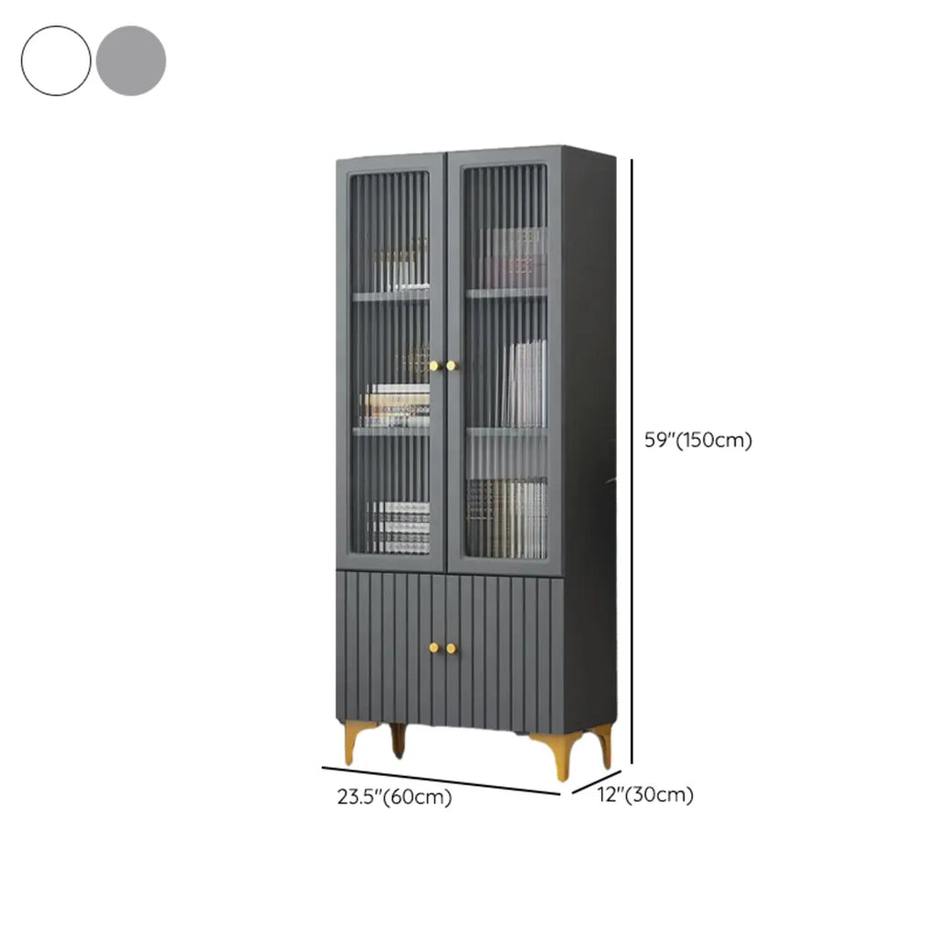 Vetrina rettangolare in legno con anta in vetro da 47"-71.5H