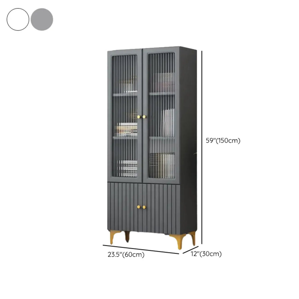 Vetrina rettangolare in legno con anta in vetro da 47"-71.5H