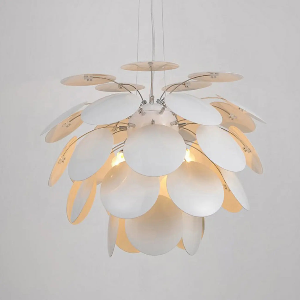 Lustre moderne à 5 niveaux avec structure métallique réglable