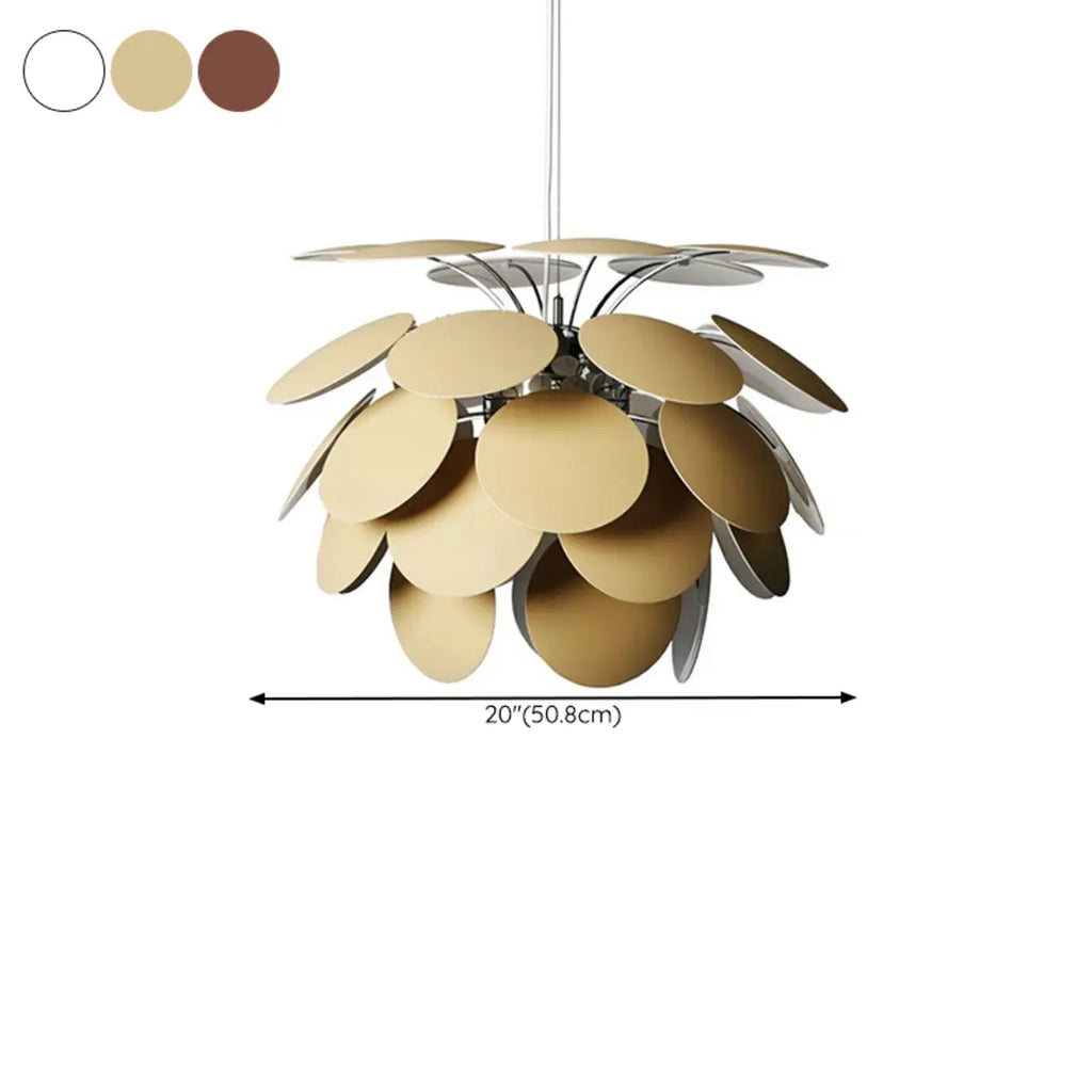 Lustre moderne à 5 niveaux avec structure métallique réglable