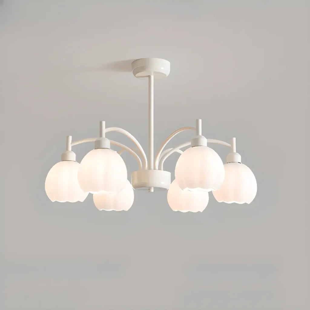 Lustre moderne à 6 lumières en forme de fleur pour salon